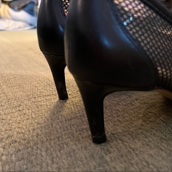 Zara Black Mesh Kitten Heel - Picture 5 of 10